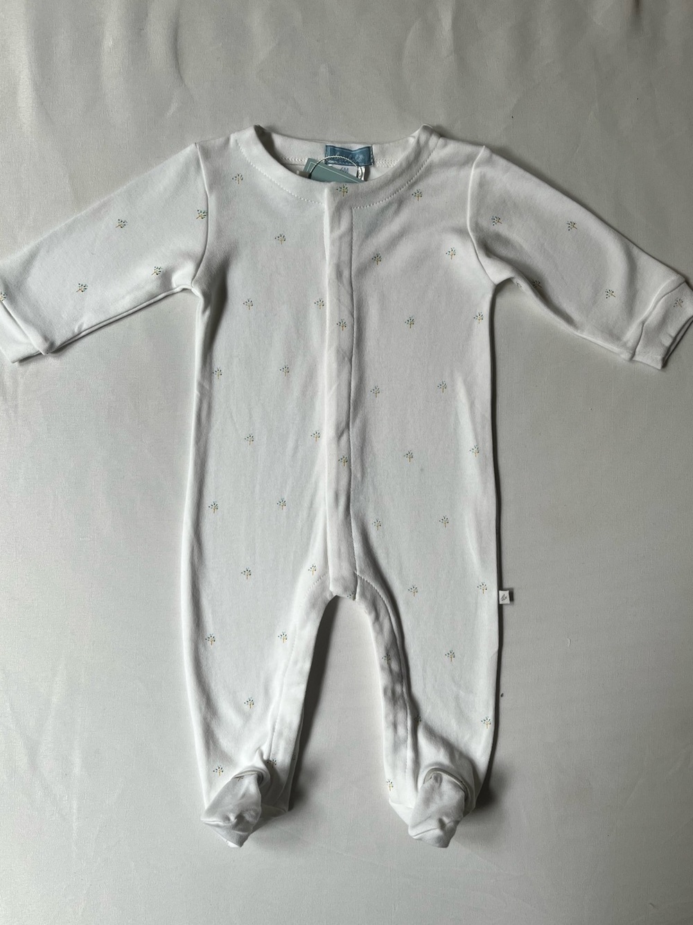 Classic White Baby Footed One-Piece Romper by Briobebe
